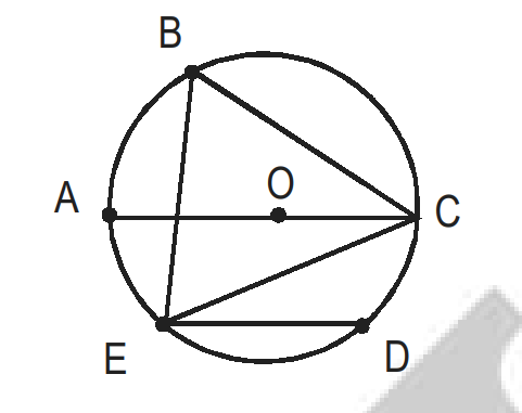UPSC CAT 2004 chord ED is parallel to the diameter AC of the circle